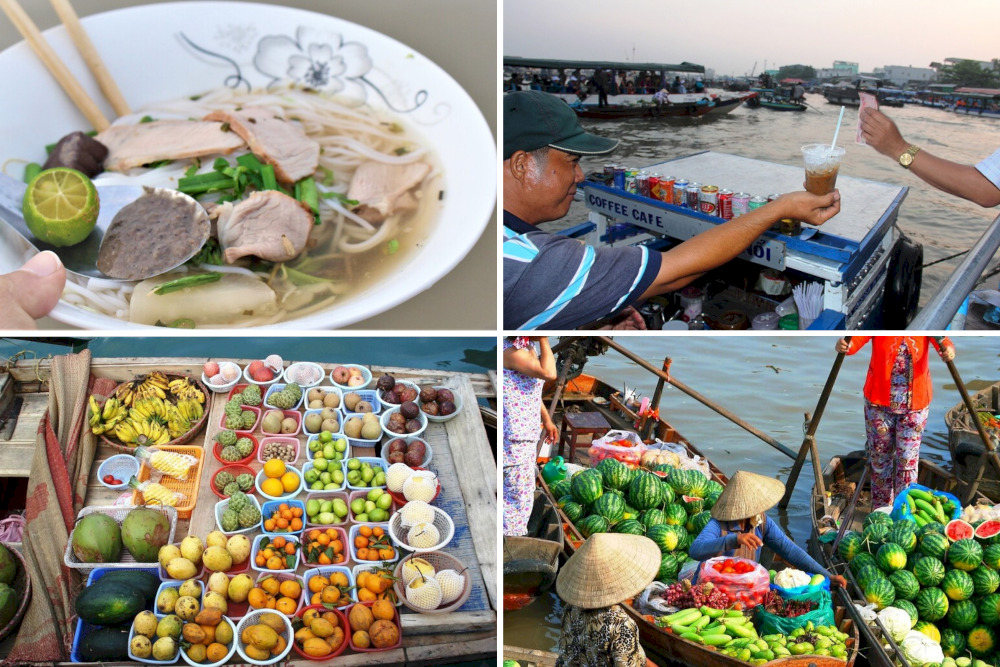 food in phong dien floating market
